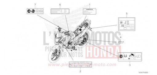 ETIQUETTE DE PRECAUTIONS CBF125MM de 2021